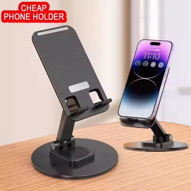 Phone Stand Manufacturer - 360 Degrees Rotatable Desk Holder for iPhone 17 Cellphone Smartphone iPad Tablet