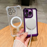 Phone Case Manufacturer - Luxury Four Corners Shockproof Transparent for iPhone 15 Pro Max with Camera Lens Protector