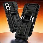 Phone Case Manufacturer - TPU Mechanical Anti-Fall Hard Core with Lens Protection Invisible Bracket Card Slot 2-in-1 for iPhone 17