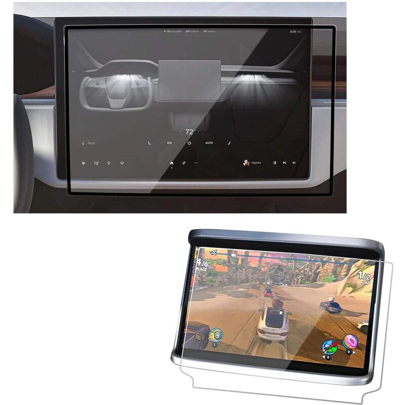 Screen Protector Manufacturer - 9H Tempered Glass Anti-Scratch for Tesla Model S(2025-2021)Model X (2025-2022)Long Range&Plaid Navigation