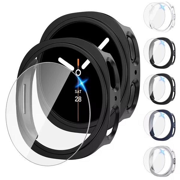 Watch Case Manufacturer - Screen Protector PC Tempered Glass Bumper for Samsung Galaxy Watch 8 40mm 44mm