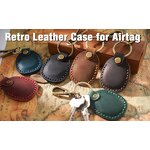 AirTag Case Manufacturer - New Design 2025 Handmade Retro Genuine Leather Holder with Keychain Protective