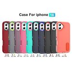 Phone Case Manufacturer - 3in1 Full-body Protection Dustproof Shockproof Rugged for iPhone 16 Pro Max with Kickstand