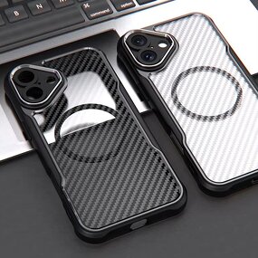 Phone Case Manufacturer - Carbon Fiber Magnetic Silicone TPU for iPhone 17 16 Pro Max Wireless Charging