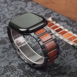 Watch Band Manufacturer - Wooden Stainless Steel Sandalwood for Apple Watch Series 11 10 8 Ultra 3 49mm 46mm 40mm 44mm