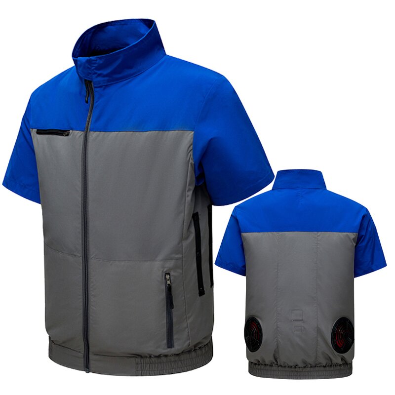 Cooling Jacket Manufacturer - Summer Outdoor Short Sleeve Fan Workwear Refrigeration Air Conditioning for Women Men
