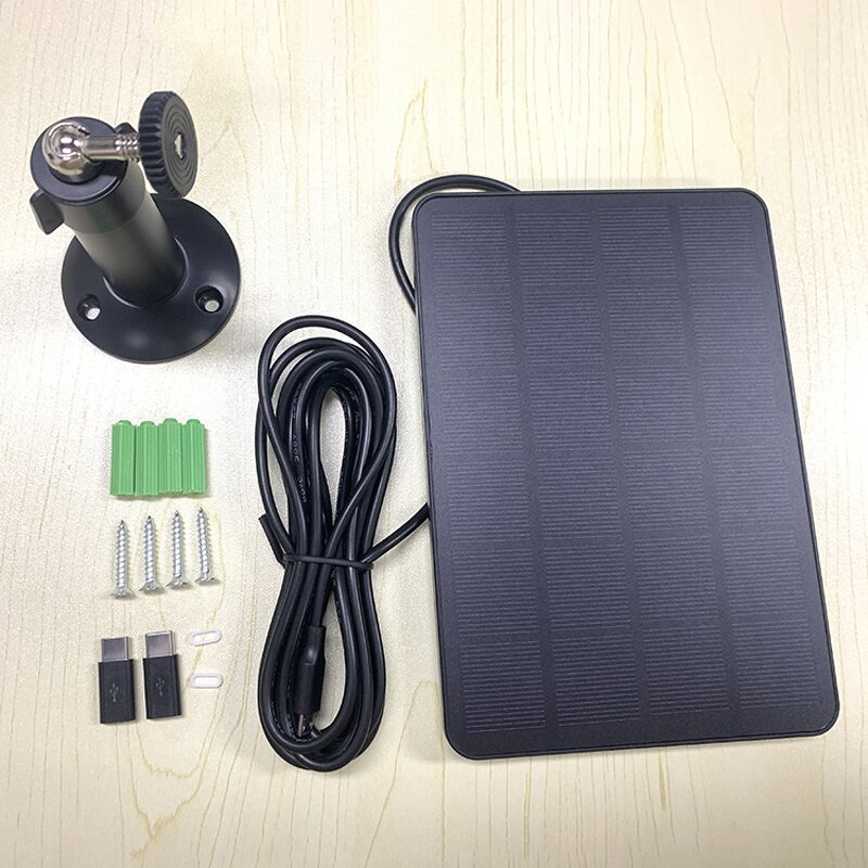 Solar Panel Manufacturer - Home Use 4W 5V Portable Flexible for Outdoor Security Camera Wall Mounted Power Supply