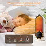 Electric Heater Manufacturer - High Quality Portable 1200W Fast Heating Air Fan Winter Instant PTC Ceramic for Bedroom Desk