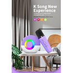 Bluetooth Speaker Manufacturer - Hot Selling T97 Portable Outdoor With Wireless Mic Family KTV LED Lighting