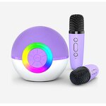 Bluetooth Speaker Manufacturer - Portable Outdoor Party T97 with 2 Wireless Microphone for Singing LED Mini