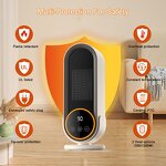 Electric Heater Manufacturer - New Intelligent Remote Control 1200W Fast Heating PTC Air Heater Fan for Winter Home