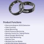 Smart Ring Manufacturer - 2025 New H10 ECG Heart Rate Blood Oxygen 5ATM Waterproof Step Counter Fitness