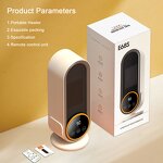 Electric Heater Manufacturer - High Quality Portable 1200W Fast Heating Air Fan Winter Instant PTC Ceramic for Bedroom Desk