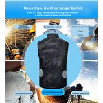 Cooling Vest Manufacturer - High Quality Summer Air Conditioned 3 Speed Control Sleeveless Worker With Fan
