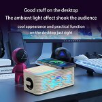 Wireless Speaker Manufacturer - HIFI Cool RGB LED Light Bluetooth with Smart Noise Reduction Fast Wireless Charger TWS