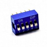 Dip Switch Manufacturer - 5-digit Toggle 2.54MM Lead Pitch Flat Switch