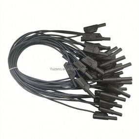 Test Cable Manufacturer - 4MM Banana 0.5M 14AWG Black/Red DCC Power Line