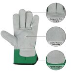 Work Gloves Manufacturer - Swelder 10.5inch Green Cowhide Leather Rigger for Metal Processing