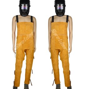 Welding Pants Manufacturer - Swelder 2025 Premium Heavy Duty Split Leather Heat Flame Resistant Leg Protection