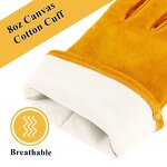 Welding Gloves Manufacturer - Swelder 14inch Cowhide Leather Flame Heat Resistant for Mig Stick Forge