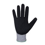Safety Work Gloves Manufacturer - SUNSHINE Nitrile 13G Grey HPPE Level 5 Black Nitrile Sandy Coating Anti Cut