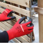 Safety Work Gloves Manufacturer - SUNSHINE 13gauge Polyester Crinkle Latex Rubber Hand Coated for Construction General Use