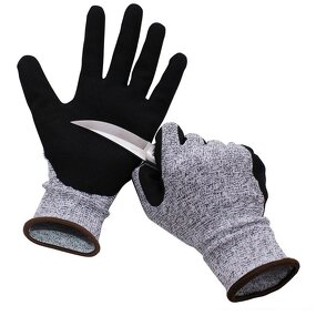 Anti-Cut Gloves Manufacturer - Swelder Level 5 HPPE with Sandy Nitrile Coated on Palm
