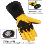 Tig Welding Gloves Manufacturer - Swelder 14inch Premium Palm Thumb Index Finger Reinforced