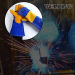 Welding Gauntlet Gloves Manufacturer - Swelder Premium 16inch Long Heat Fire Resistant Leather Forge Mig