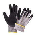 Safety Working Glove Manufacturer - Sunshine 13G HPPE Heavy Duty Level 5 Nitrile Sandy Coated Construction