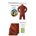 Leather Welding Suits Manufacturer - Swelder Premium Hot Sale Heavy Duty Cowhide Split Overalls