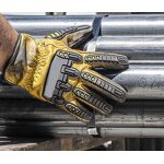 Work Gloves Manufacturer - Swelder 2025 10Inch Anti-Impact TPR Yellow Goatskin with HPPE Liner