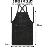 Welding Work Apron Manufacturer - SWELDER 2025 New Heat Flame-Resistant Heavy Duty Leather with 6 Pockets
