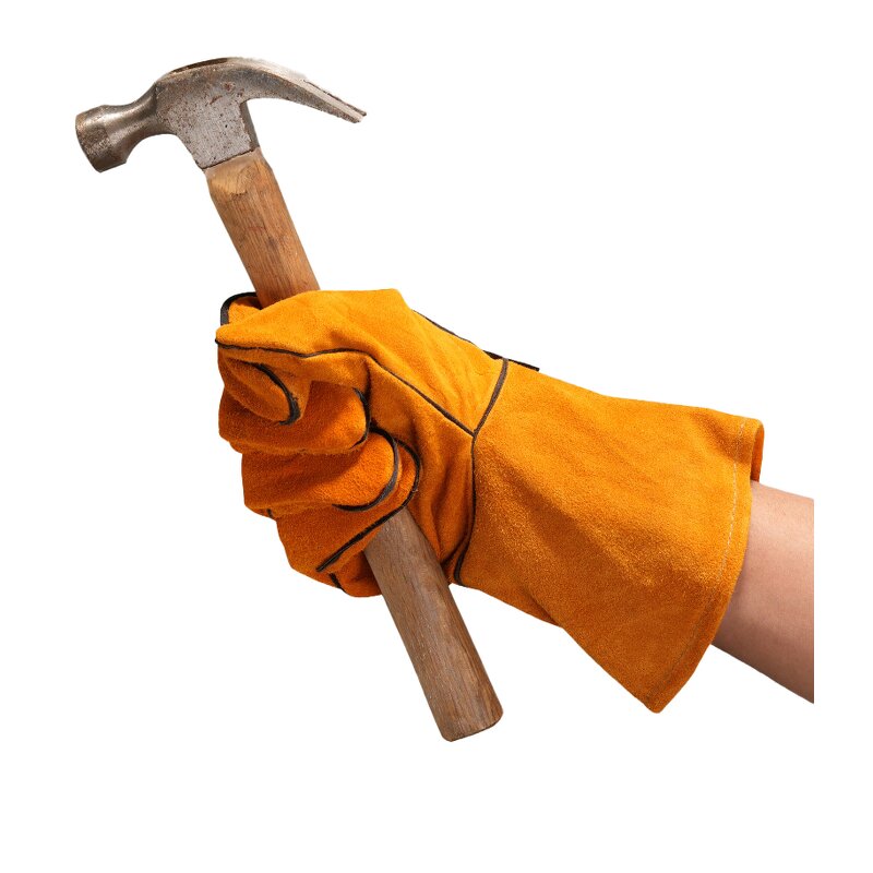 Welding Glove Manufacturer - Swelder 13inch Economic Yellow Cowhide Leather Heat Resistant with Liner