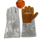 Work Gloves Manufacturer - Swelder EN407 Radiative to 500°C Cowhide Leather & Aluminum Foil for Metallurgy