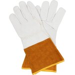 TIG Welding Gloves Manufacturer - SWELDER 13inch High Dexterity Natural Arc Sheepskin Unlined with Gold Cuff