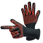 BBQ Gloves Manufacturer - Swelder CE Customized 932F 1472F Barbecue Oven Slip Silicone Heat Resistant