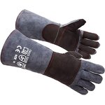 Animal Handling Gloves Manufacturer - Swelder Anti-Bite Kevlar Reinforced Leather for Dog Cat Falcon Reptile Snake
