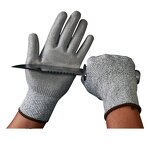 Safety Gloves Manufacturer - Sunshine Wholesale 13G HPPE Grey PU Coated Anti Cut Level 5 CE EN388