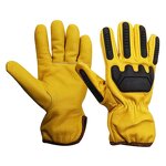 Work Gloves Manufacturer - Swelder 2025 10Inch Anti-Impact TPR Yellow Goatskin with HPPE Liner