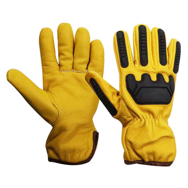 Work Gloves Manufacturer - Swelder 2025 10Inch Anti-Impact TPR Yellow Goatskin with HPPE Liner