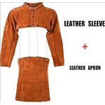 Welding Coat Jacket Manufacturer - Swelder Premium Heavy Duty Heat Flame Resistant Cowhide Leather with Sleeve