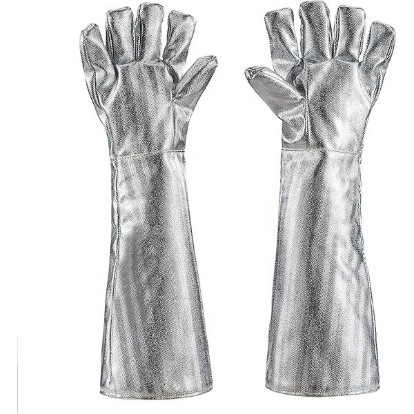 Welding Gloves Manufacturer - Swelder 55CM Long Gaunlet High Temperature Aluminized for Smelting metal Industry