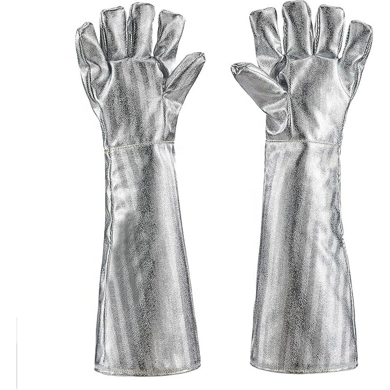 Welding Gloves Manufacturer - Swelder 55CM Long Gaunlet High Temperature Aluminized for Smelting metal Industry