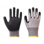 Safety Working Glove Manufacturer - Sunshine 13G HPPE Heavy Duty Level 5 Nitrile Sandy Coated Construction