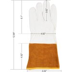 TIG Welding Gloves Manufacturer - SWELDER 13inch High Dexterity Natural Arc Sheepskin Unlined with Gold Cuff