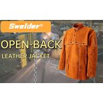 Welding Coat Jacket Manufacturer - Swelder Premium Heavy Duty Heat Flame Resistant Cowhide Leather with Sleeve