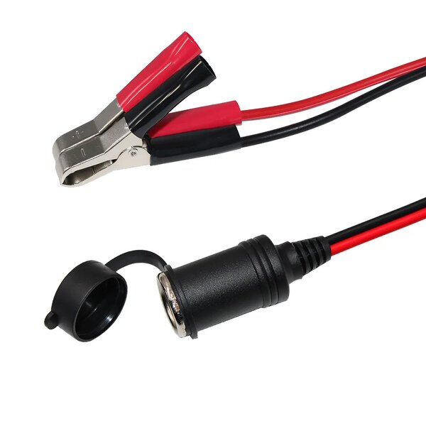 Car Power Cable Manufacturer - 12V Cigar Lighter to Alligator Clips 6FT Extension