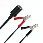 Car Power Cable Manufacturer - 12V Cigar Lighter to Alligator Clips 6FT Extension