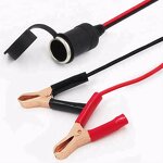 Car Power Cable Manufacturer - 12V Cigar Lighter to Alligator Clips 6FT Extension